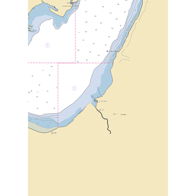 L'Anse Municipal Marina (Lanse, MI) NOAA Chart  Gaming Mouse Pad