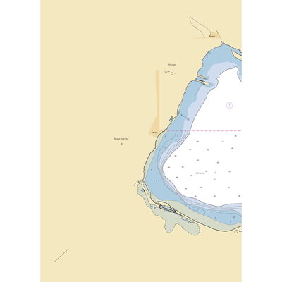 Baraga State Park (Lanse, MI) NOAA Chart  Gaming Mouse Pad