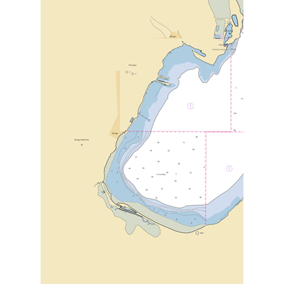 Baraga Lakeside Inn (Lanse, MI) NOAA Chart  Gaming Mouse Pad