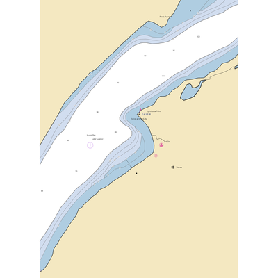 Witz Marina Campsite (Skanee, MI) NOAA Chart  Gaming Mouse Pad