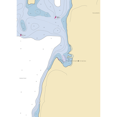 Fish Creek Municipal Dock (Fish Creek, WI) NOAA Chart  Gaming Mouse Pad