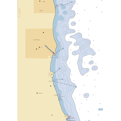 South Milwaukee Yacht Club (Cudahy, WI) NOAA Chart  Gaming Mouse Pad