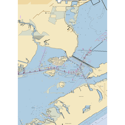 Teakwood Marina (Galveston, TX) NOAA Chart  Gaming Mouse Pad