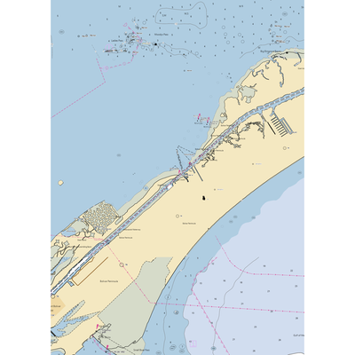 Bolivar Yacht Basin (Port Bolivar, TX) NOAA Chart  Gaming Mouse Pad