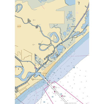 Bridge Harbor Yacht Club (Clute, TX) NOAA Chart  Gaming Mouse Pad