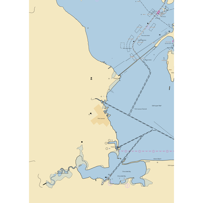 Nautical Landings Marina (Port Lavaca, TX) NOAA Chart  Gaming Mouse Pad