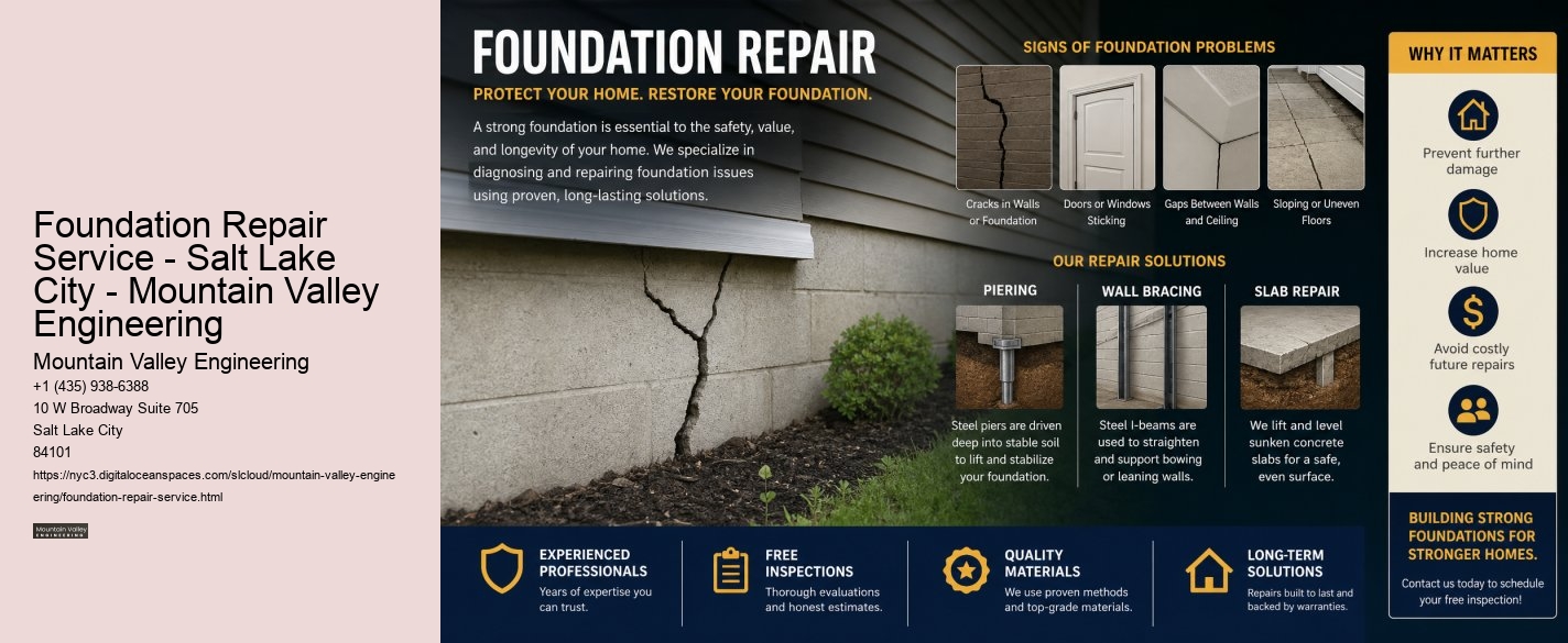 Foundation Repair Service - Salt Lake City - Mountain Valley Engineering