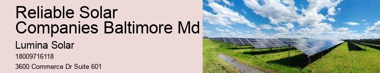 Reliable Solar Companies Baltimore Md