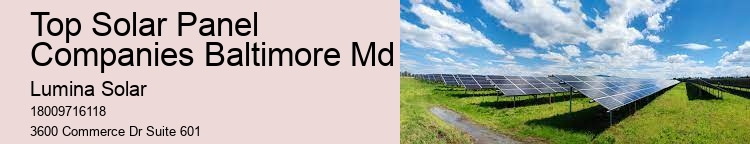 Top Solar Panel Companies Baltimore Md