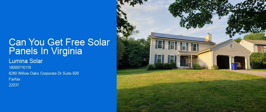 Can You Get Free Solar Panels In Virginia