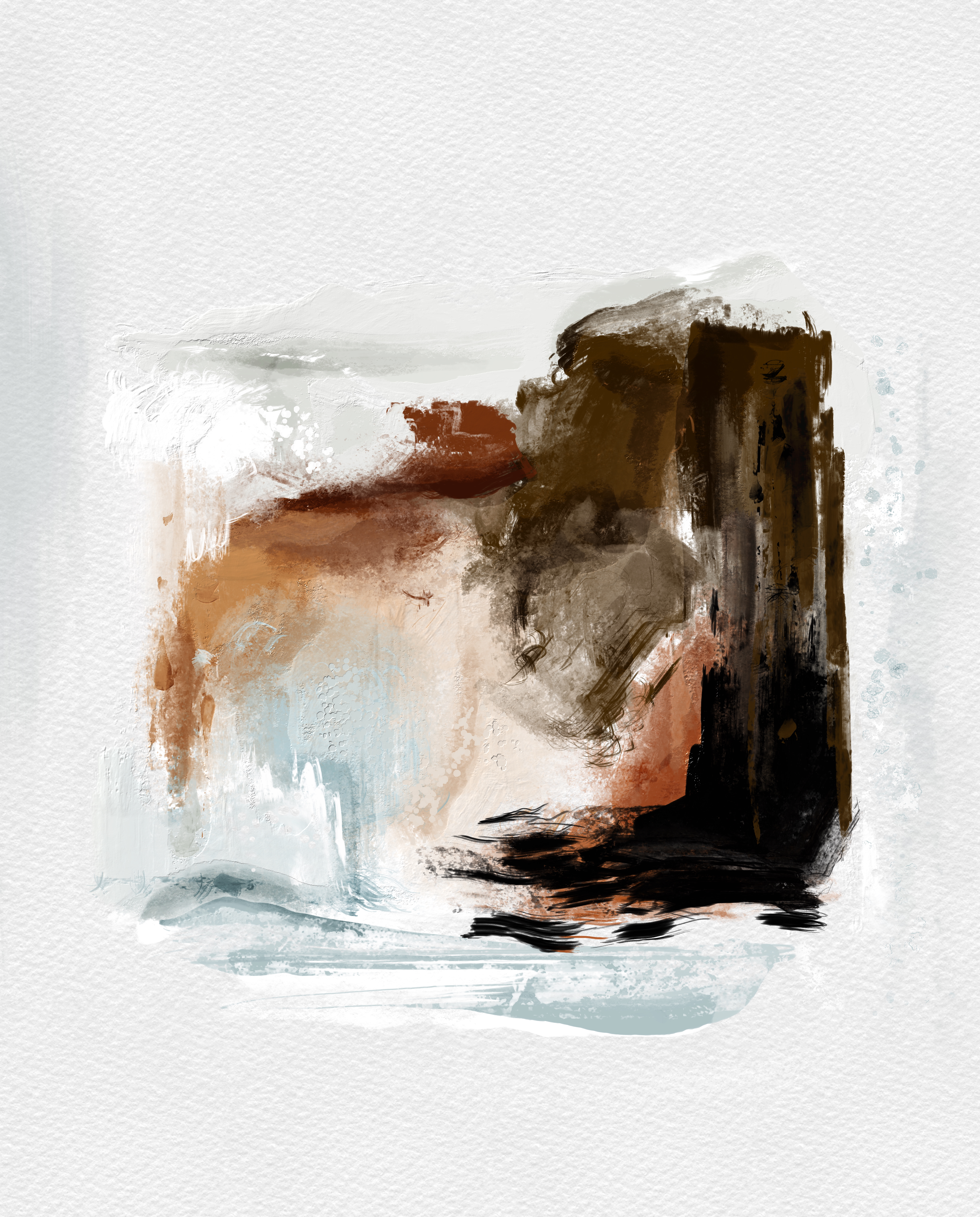 Waves kiss the dark cliffs