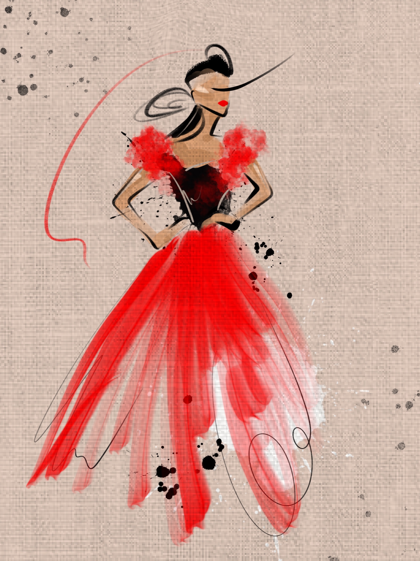 Red veil