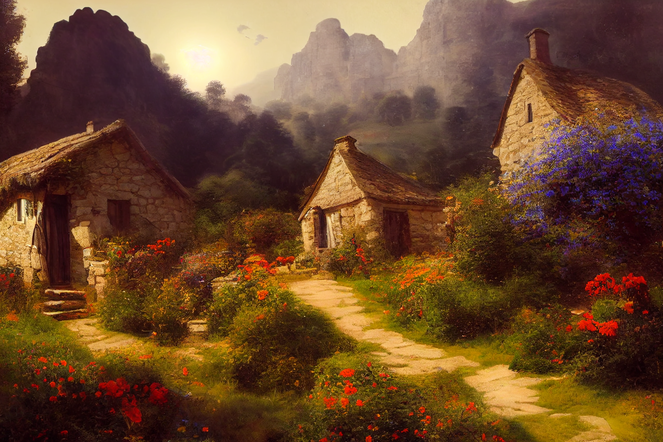 The Village On The Edge Of The Sunset