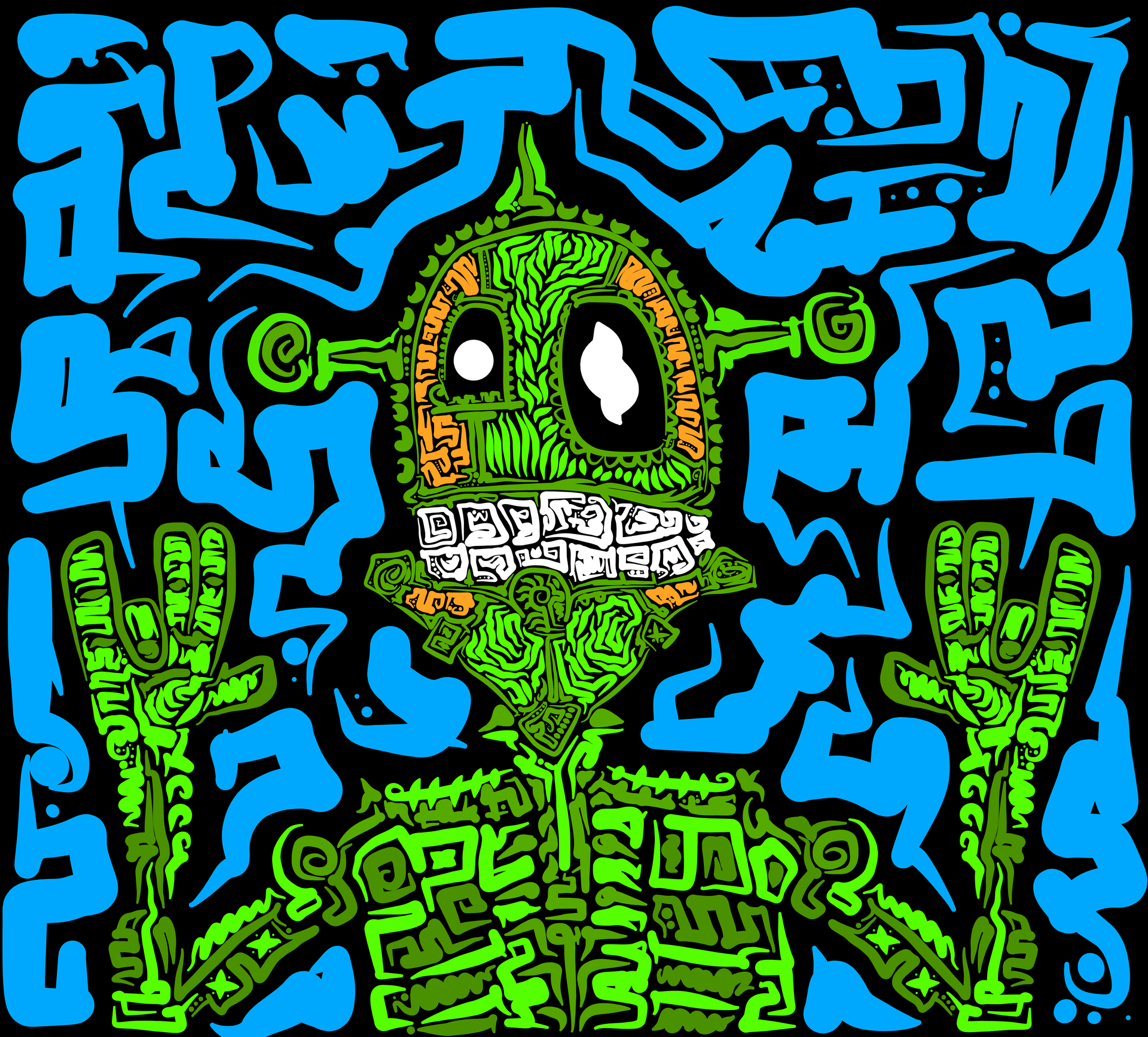Bla...bla... scared green