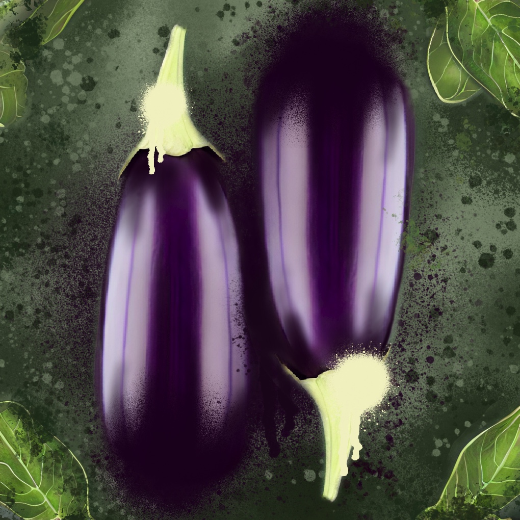 Aubergine π pose