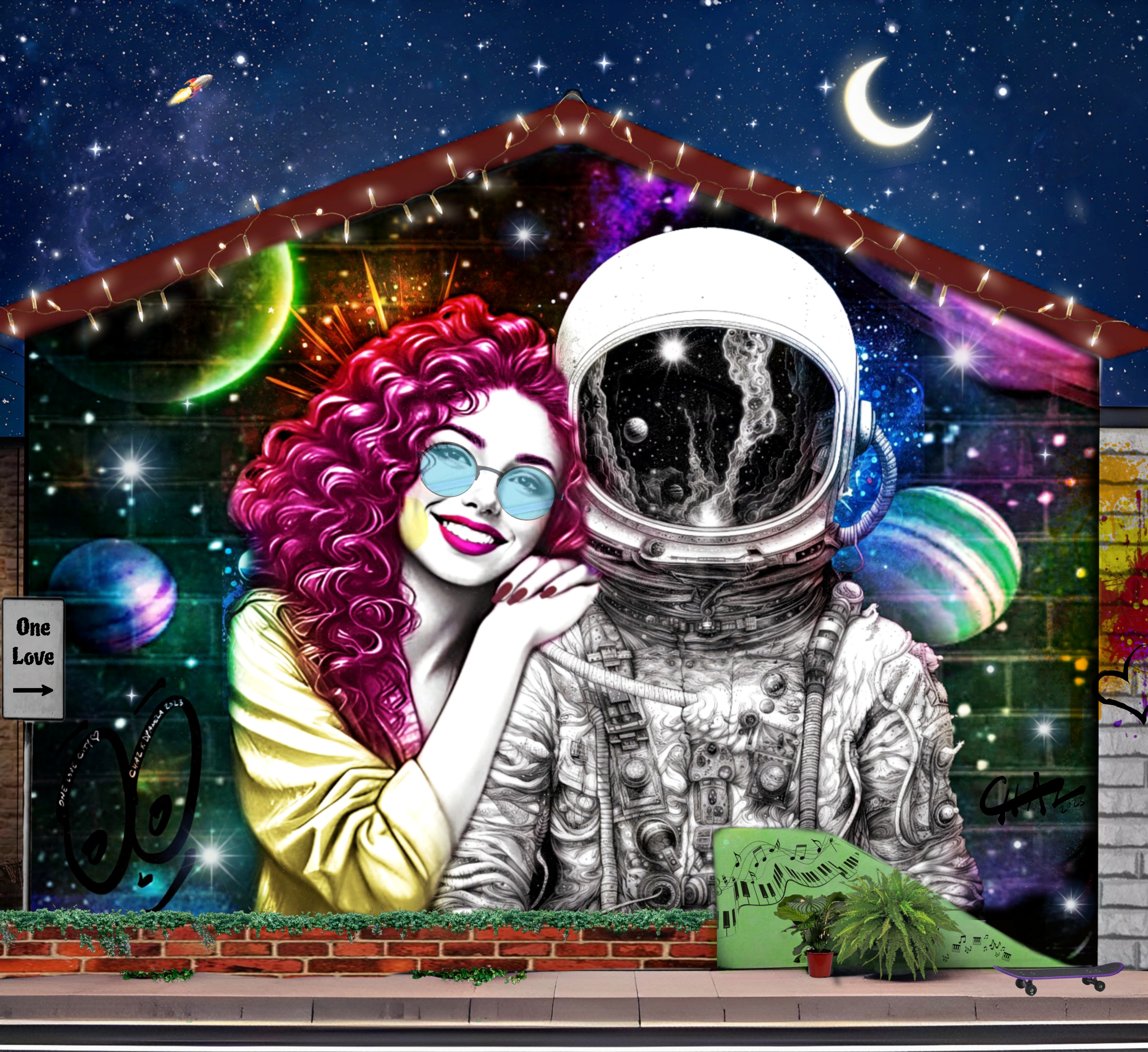 Friends to the moon