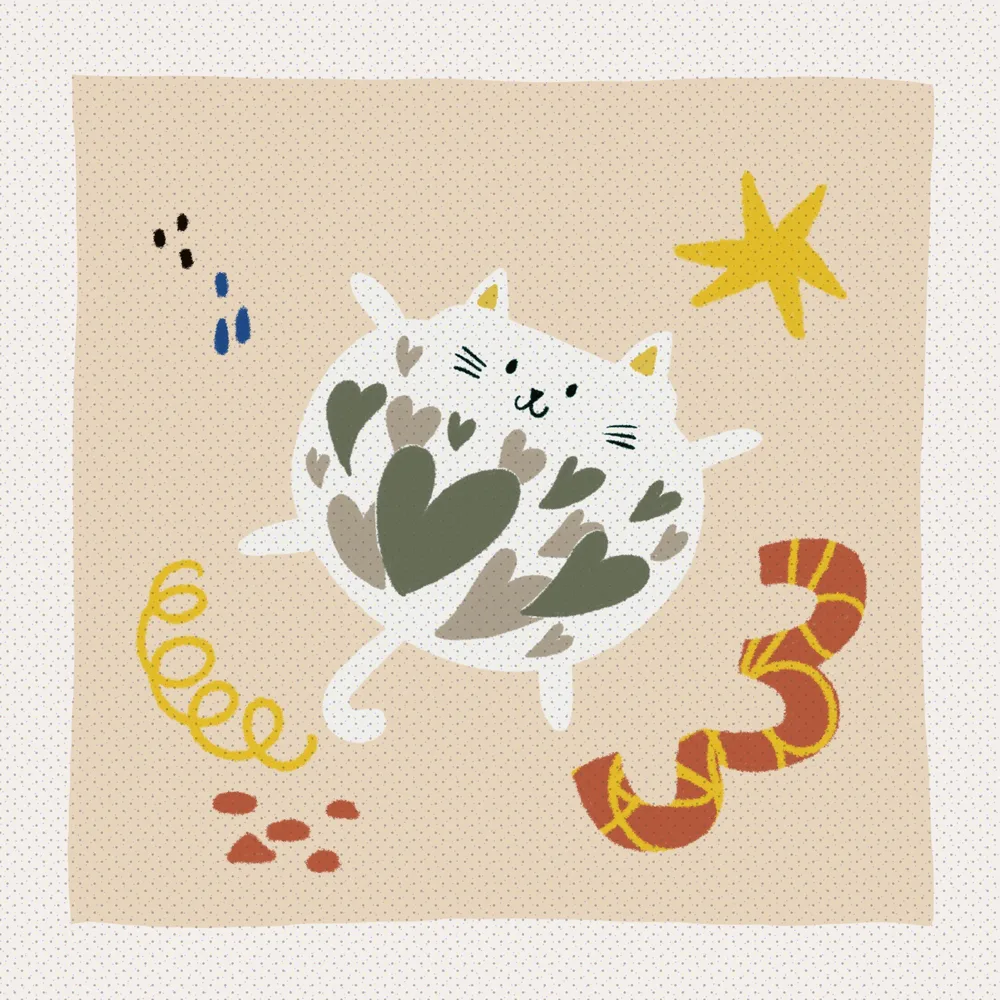 Heart-Filled Feline