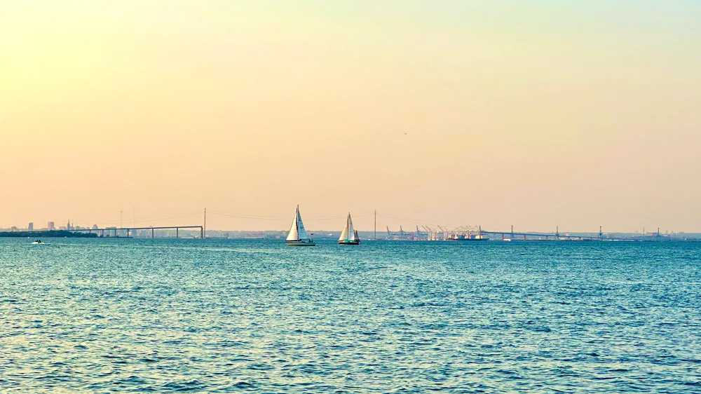 sailing on the bay