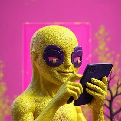 God is typing by XCOPY - Sculpture by Daiana Lazzarin