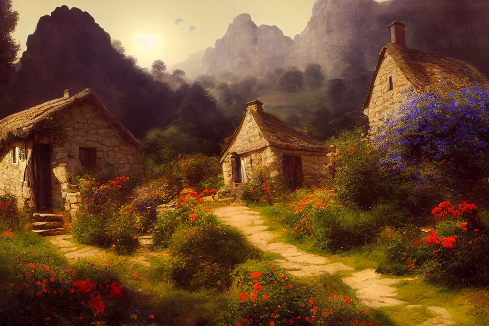 The Village On The Edge Of The Sunset