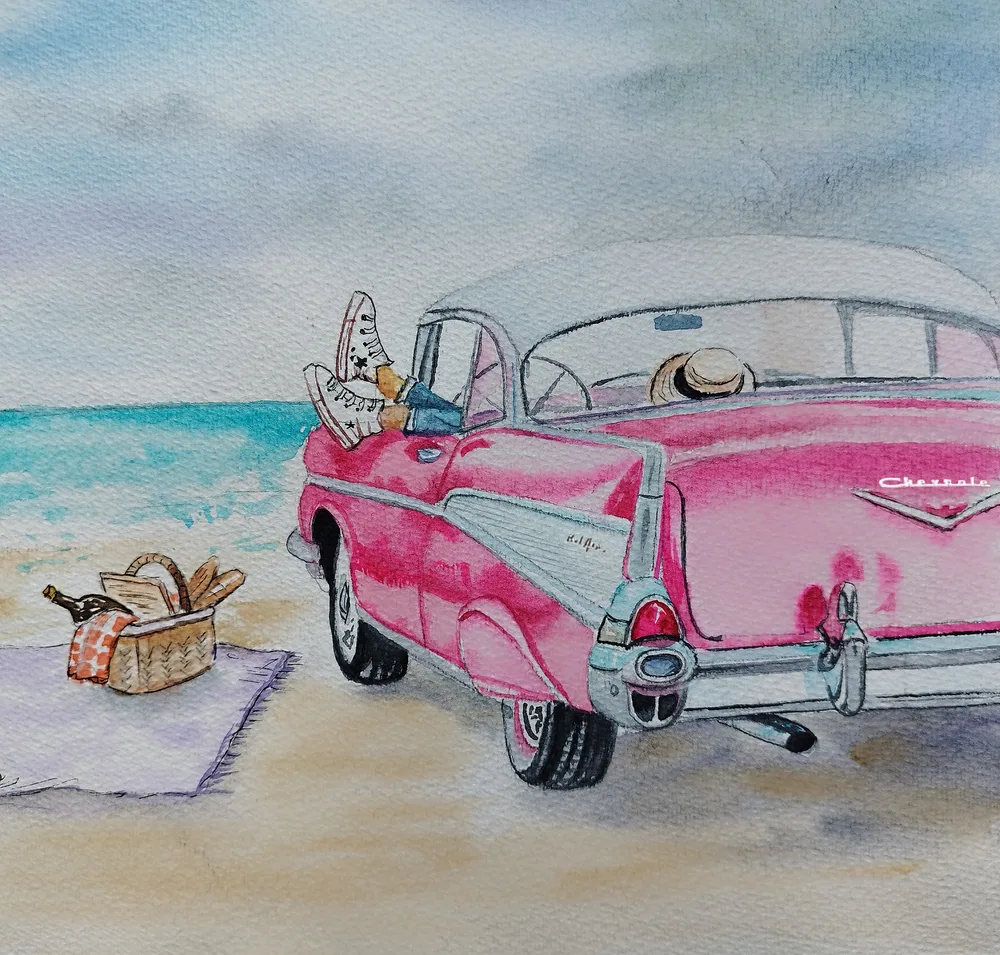 Holiday with chevy pink