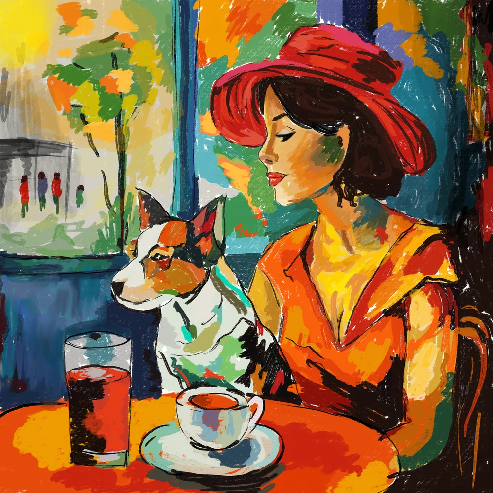 Alone in Café