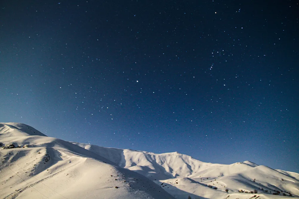 Silent Night Over Snowy Peaks