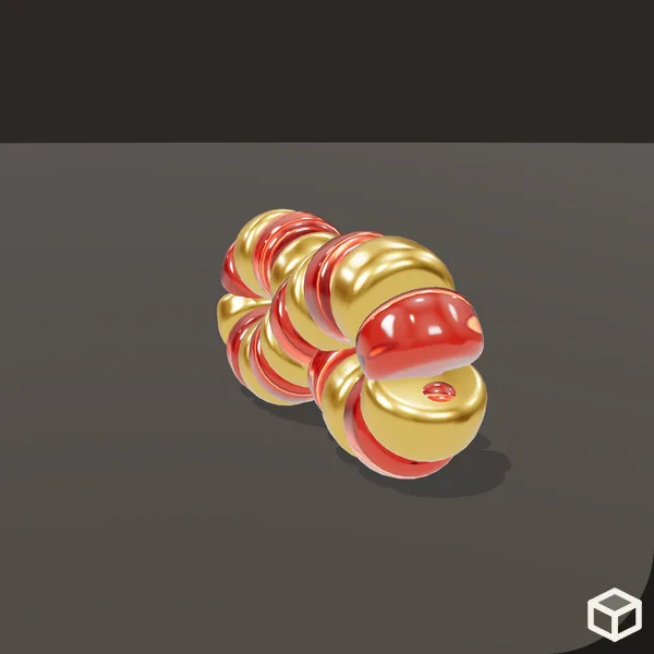 Alternating Scarlet Glass and Gold Infinity · Study #INFINITY