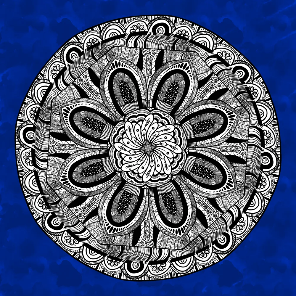 blue mandala flower