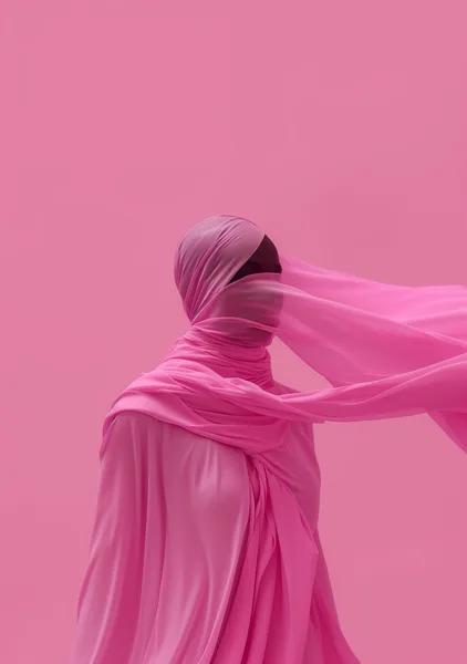 pink scarf don wrap me like breeze