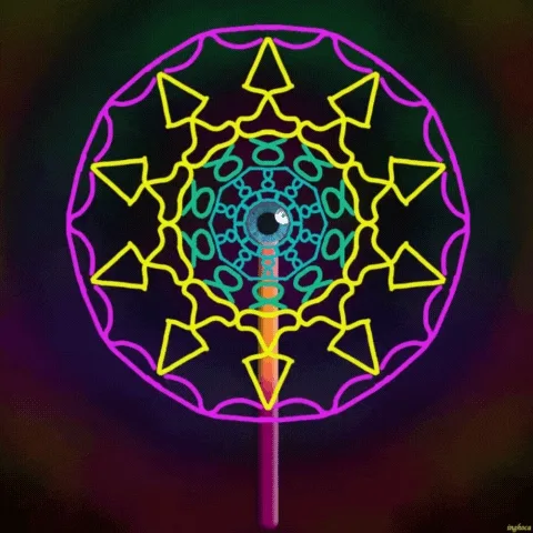 Glitchy Spinning pinwheel