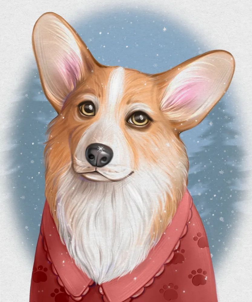Winter Corgi