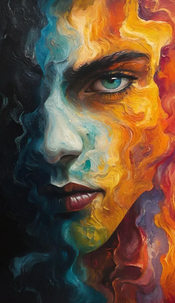 ✨️Vibrant and abstract portrait✨️