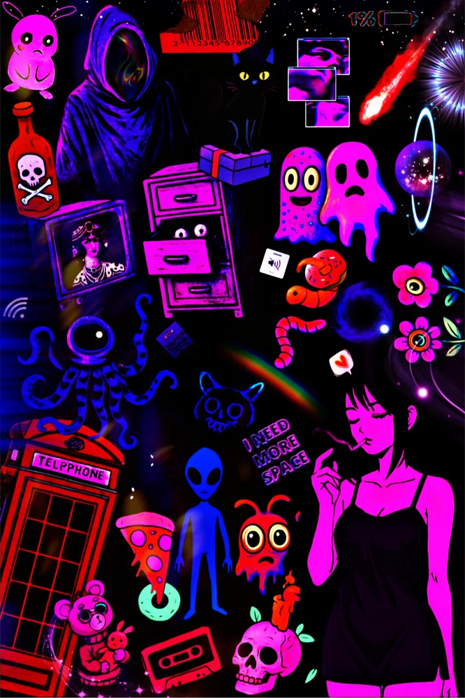 Neon Fragments of Her Dream