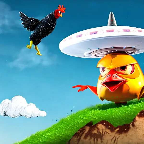 This chicken can fly