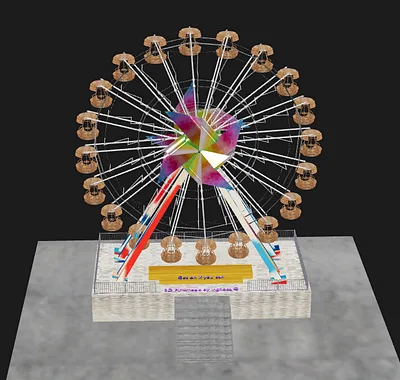 3D pinwheel  #23 Ferris wheel  powered by pinwheels (rideable)