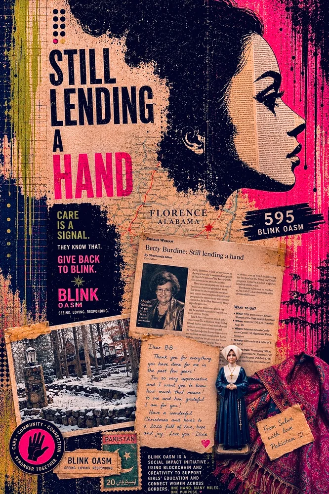 Still Lending a Hand: (A Mixed-Up Media Piece in Memory of BB for BLINK OASM)