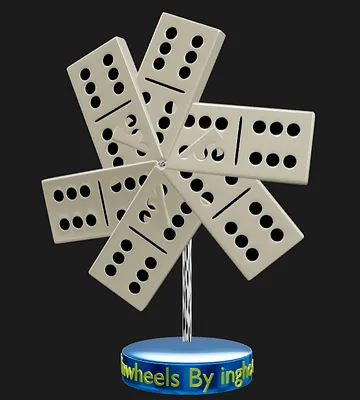 3D pinwheel #42 Delusional Domino Toppling