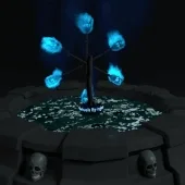 3D pinwheel #51 blue-flame torch
