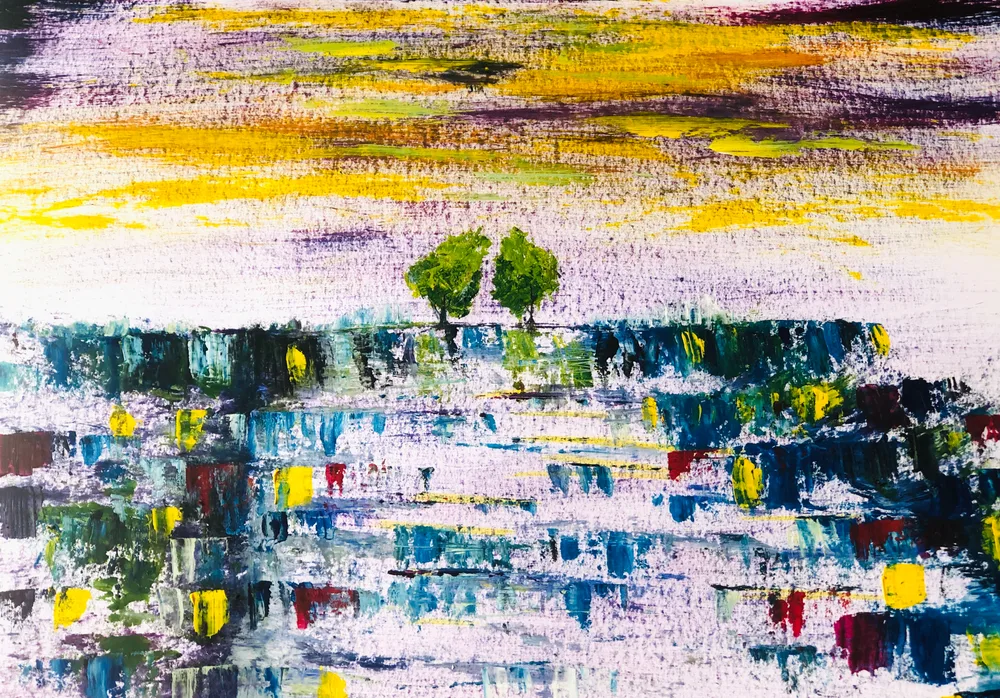Two but lonely trees