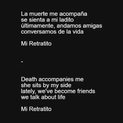 La muerte me acompa...