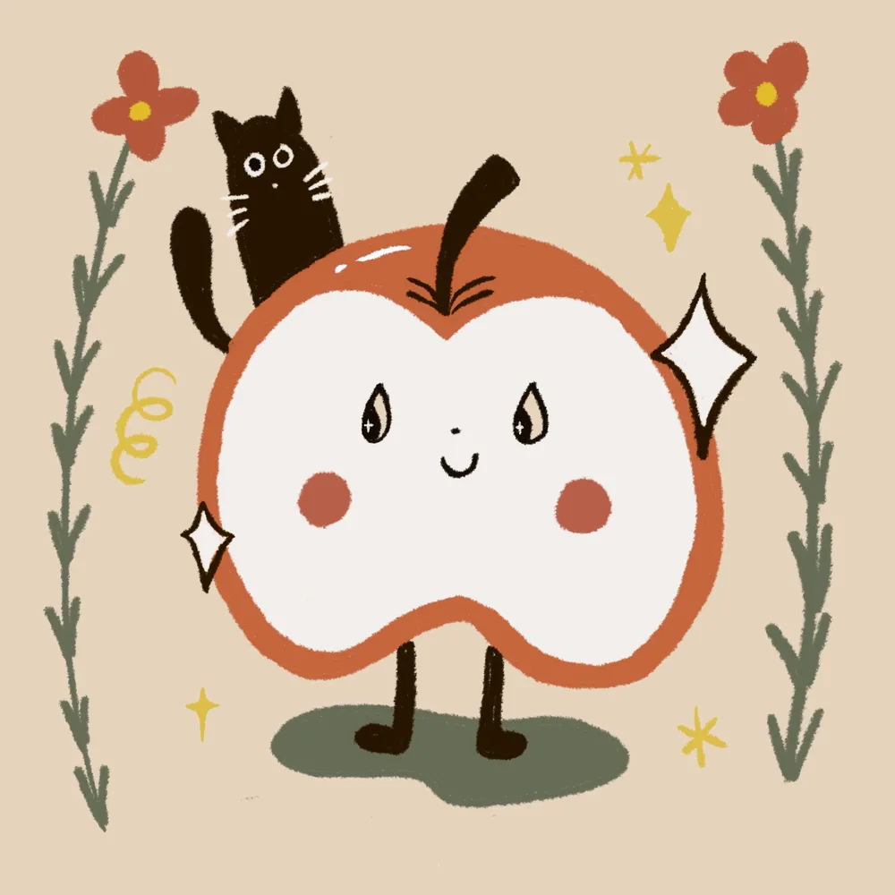 Apple Cat Surprise