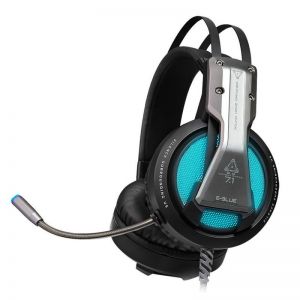 E blue headset grey