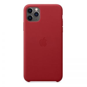 Iphone 11 pro max leather case   red 5