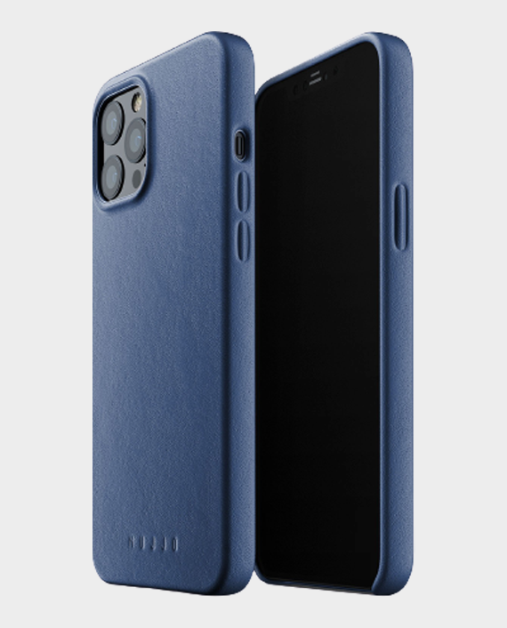 Mujjo iphone 12 pro max full leather case blue