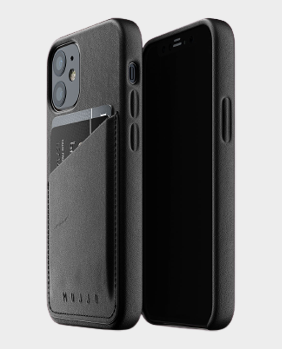 Mujjo iphone 12 mini full leather wallet case black