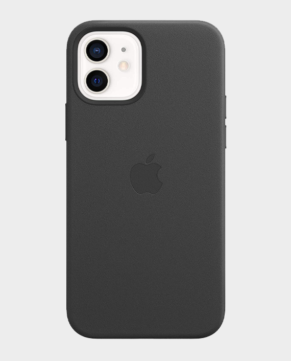 Apple iphone 12 12 pro magsafe leather case black 1