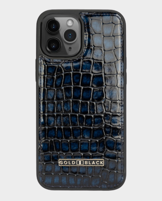 Gold black iphone 12 12 pro slim case milano blue