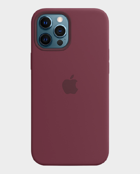 Apple iphone 12 pro max magsafe silicone case plum 2