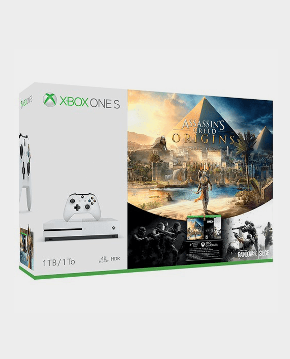 Xbox one s 1tb console assassins creed origins bonus bundle min